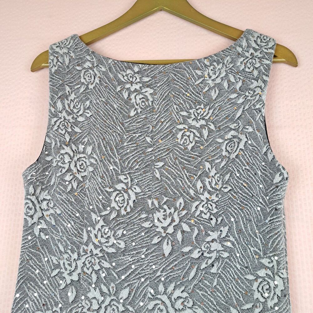 Connected Apparel Women Dress Sleeveless Stretch Size 12 With Sequins Sparkling - Picture 12 of 12